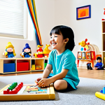 Imaginative Play**

A young child, fully clothed in a modest, colorful outfit, joyfully playing with toy figurines inspired by the characters from "希克瑞啾啾" (Xike Rui Jiu Jiu). The scene is set in a bright and cheerful playroom with various art supplies and books scattered around. The child is smiling and engaged, showcasing creativity and imagination. Safe for work, appropriate content, professional photography, perfect anatomy, natural proportions, well-formed hands, proper finger count, family-friendly.

**