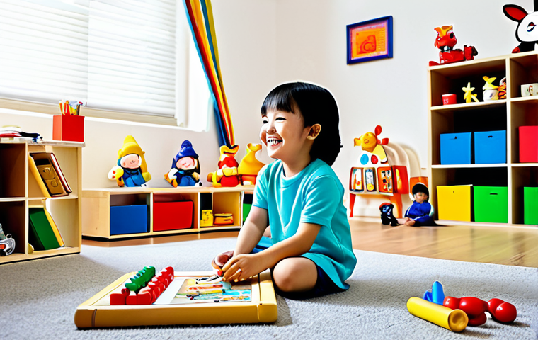 Imaginative Play**

A young child, fully clothed in a modest, colorful outfit, joyfully playing with toy figurines inspired by the characters from "希克瑞啾啾" (Xike Rui Jiu Jiu). The scene is set in a bright and cheerful playroom with various art supplies and books scattered around. The child is smiling and engaged, showcasing creativity and imagination. Safe for work, appropriate content, professional photography, perfect anatomy, natural proportions, well-formed hands, proper finger count, family-friendly.

**