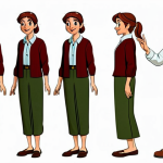 **

A professional animator working on a Secret Garden Princess animation cel, surrounded by concept art and storyboards.  She is wearing a modest, professional outfit: a cardigan and a comfortable blouse with slacks. The studio is bright and cheerful, with lots of natural light. safe for work, appropriate content, fully clothed, professional, perfect anatomy, natural proportions, well-formed hands, proper finger count, high quality illustration, family-friendly.

**