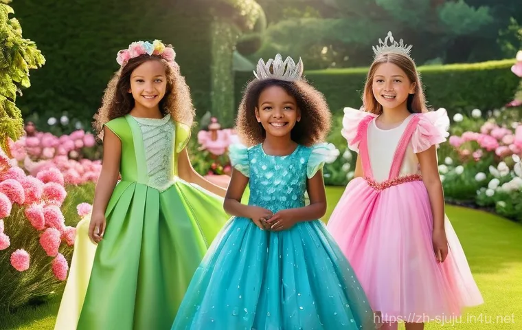 시크릿쥬쥬 캐릭터별 선호도 - **Prompt:** A group of cheerful and vibrant young girls, reminiscent of the "Secret Friends Juju" ch...