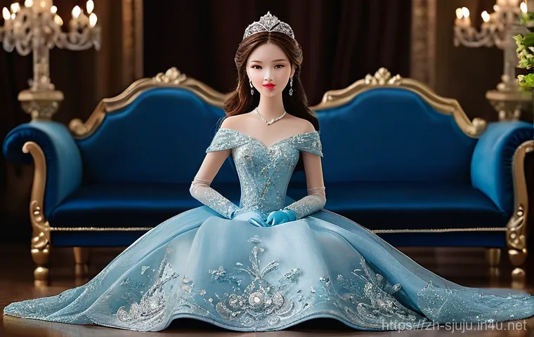 시크릿쥬쥬 인형놀이 세트 - **A magnificent princess doll, inspired by the 'Zhuzhu Princess Series', standing elegantly in a gra...