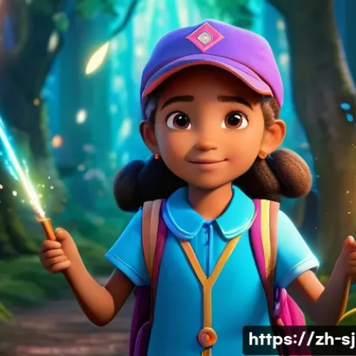 시크릿쥬쥬 제작 배경 - A vibrant and dynamic 3D-2D hybrid animation scene featuring Juju, a brave and kind-hearted young gi...