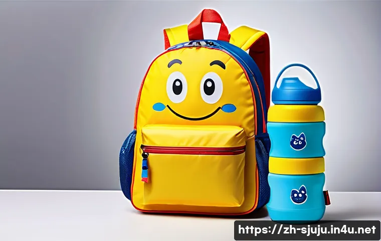 시크릿쥬쥬 학교 가방 추천 - A vibrant, child-friendly school backpack made of water-resistant nylon fabric, featuring multiple c...