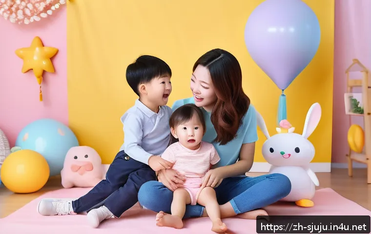 시크릿쥬쥬 팬미팅 일정 - A vibrant family-friendly fan meeting scene featuring parents and children playing interactive games...