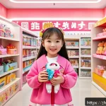 시크릿쥬쥬 구매처 정보 - A vibrant and detailed scene of a young girl wearing a colorful Secret Jouju themed outfit with cute...